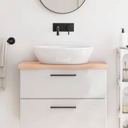 Piano Bagno 80x40x(2-4) cm in Legno Massello Non Trattatocod mxl 122375
