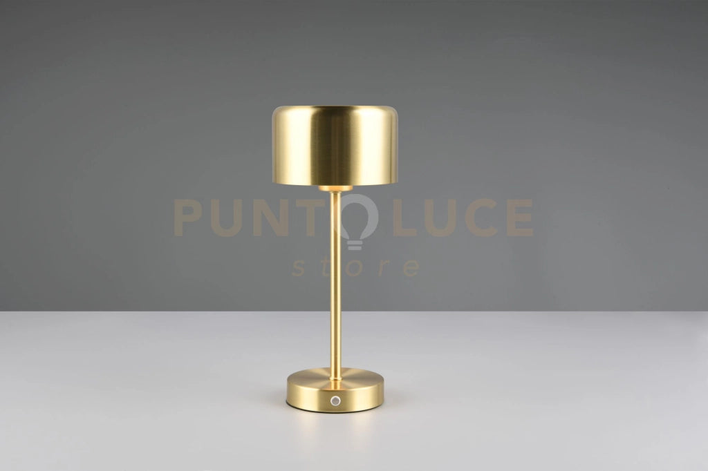 JEFF LAMPADA DA TAVOLO RICARICABILE METALLO OTTONE REGOLAZIONE INTESITA' TOUCH H.30CM led  1,5W 120lm, 3000K