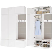 Guardaroba HAGA III 2sz1w bianco 2x armadio + appendiabiti per ingresso
