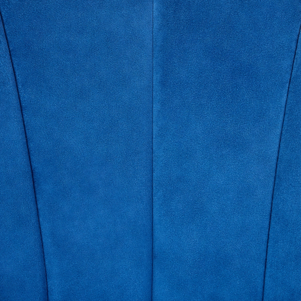 Sedia da ufficio in velluto di colore azzurro con base girevole altezza regolabile elegante moderna