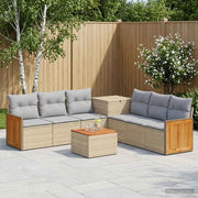 Set di divani 8 pz Beige e Grigio Chiaro 3448651