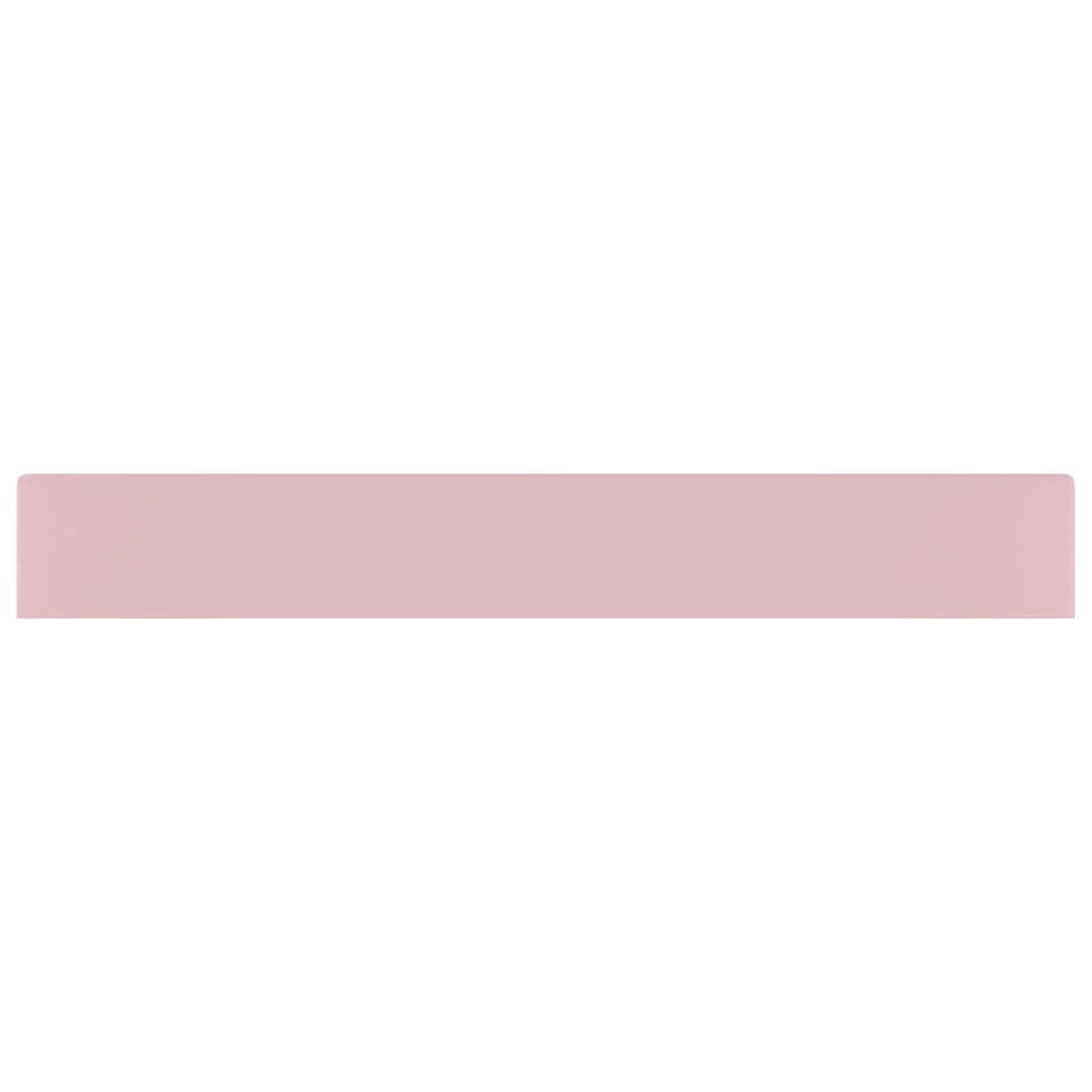 Lavabo con foro per rubinetto lavabo da appoggio lavabo da bagno e cucina uso interno 60 x 46 cm ceramica rosa opaca 02_0002763