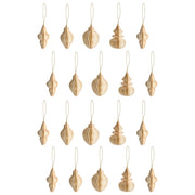 Set di 20 palline di Natale beige in carta a nido d'ape Ornamenti da appendere Decorazioni 3D per Natale