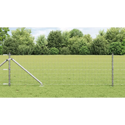 Recinzione con Posto Argento 0,8 x 10 m Acciaio