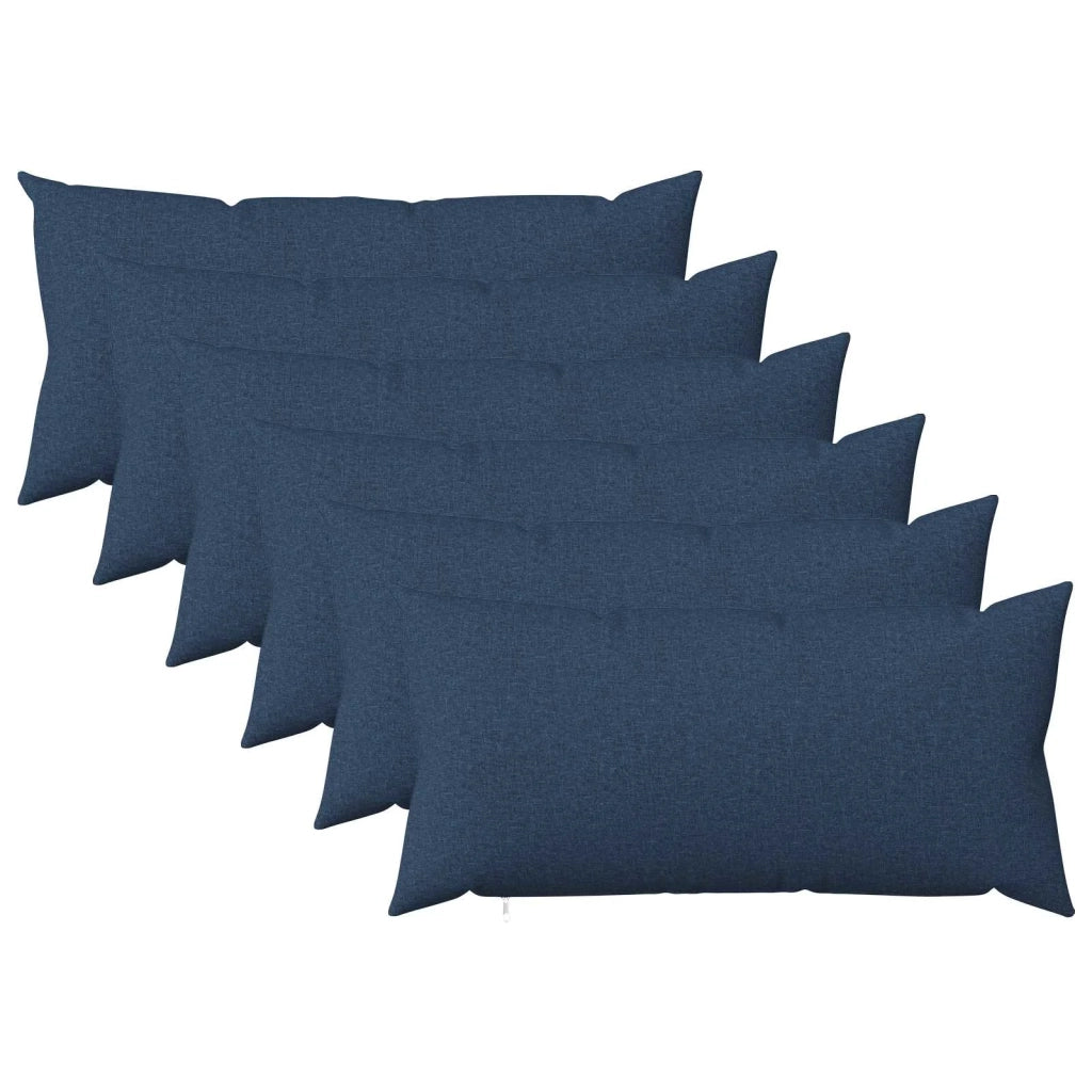 Federa 6 pz HEERLEN Blu 40 x 80 cm Tessuto 909779