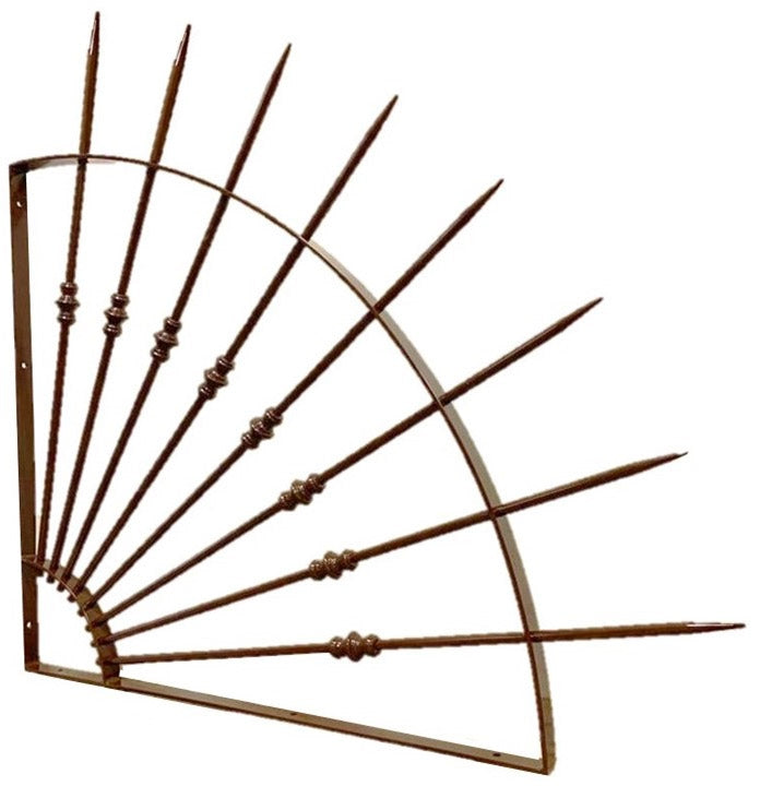 Barriera Antintrusione con Punte in Acciaio per Poggiolo Balcone o Terrazzo Marrone