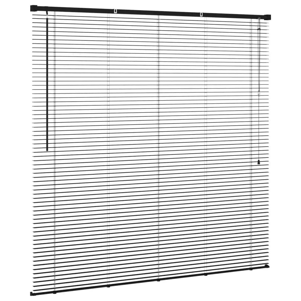 Tenda Veneziana | Tenda a lamelle Nero 150 x 140 cm 25 mm PVC