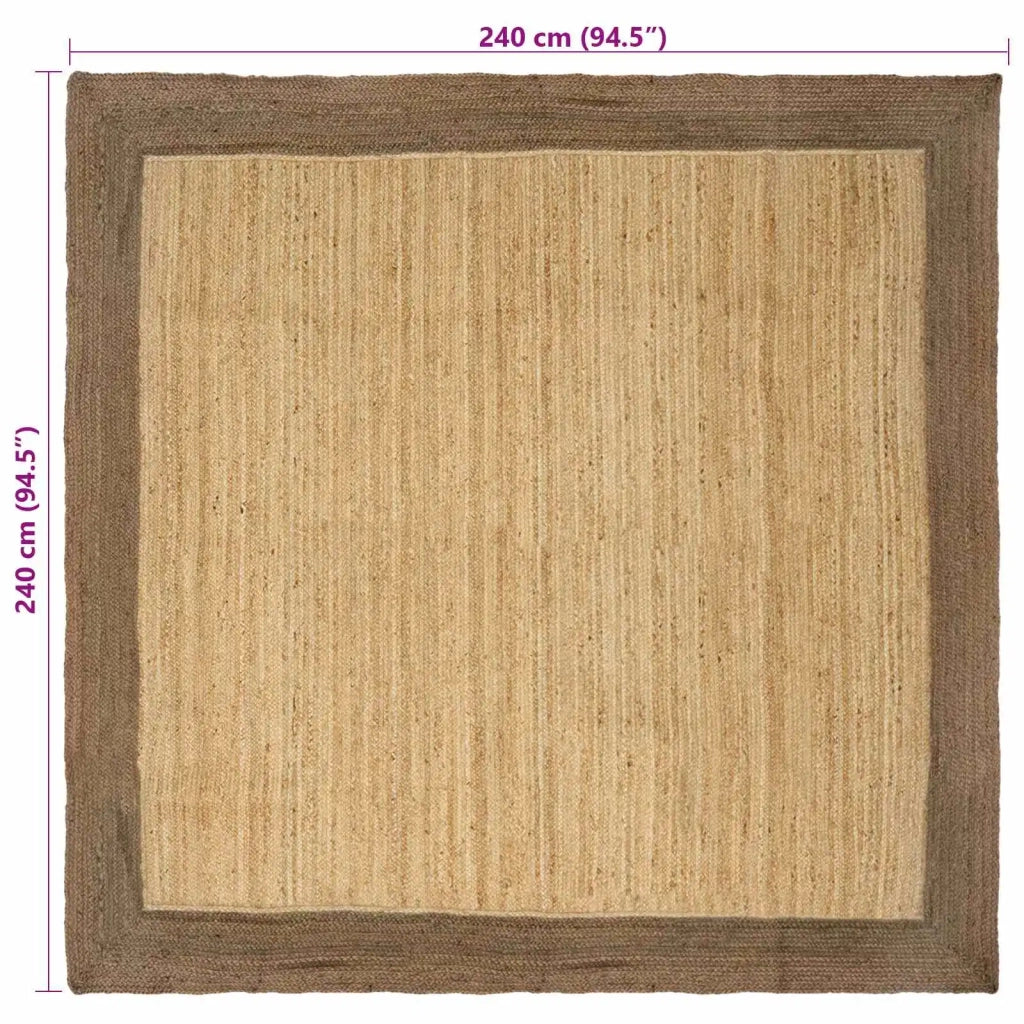 Tappeti per area Grigio 240 x 240 cm Juta