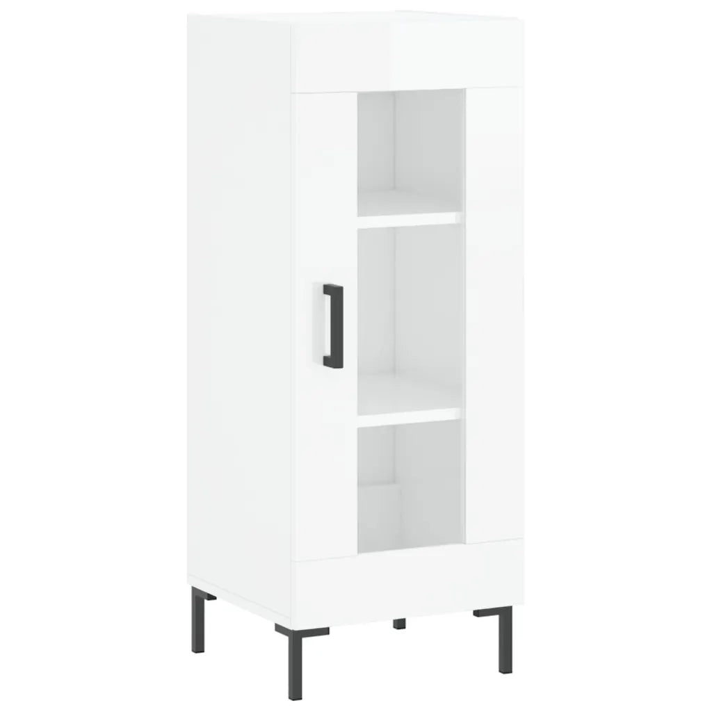 Credenza-Buffet-Armadio da cucina Bianco Lucido 34,5x34x90 cm in Legno Multistrato 194745
