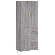 Credenza | Madia | Buffet da pranzo | Armadio da pranzo Grigio Sonoma 69,5x34x180 cm in Legno Multistrato