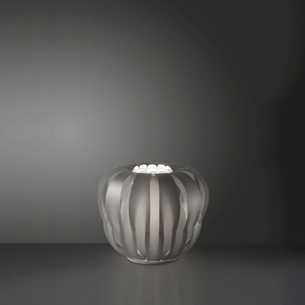 Lampada Ricaricabile Da Tavolo Queen Polilux ® Argento 1 Luce Led D29Cm
