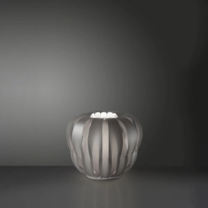 Lampada Ricaricabile Da Tavolo Queen Polilux ® Argento 1 Luce Led D29Cm