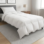 Set di Piumoni 2 pz 135 x 200 cm Tutte le stagioni Bambù Bianco 3431469