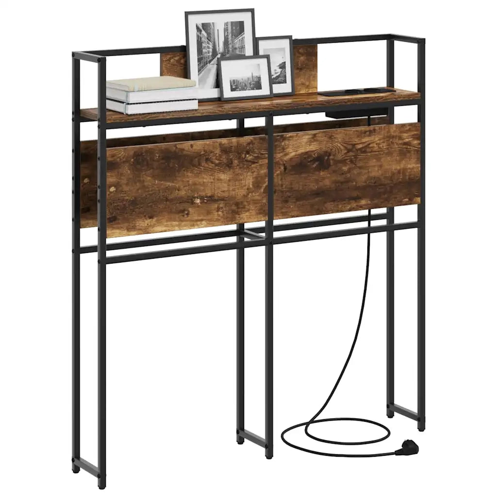 vidaXL Testata contenitore Rovere fumo 75 cm Legno multistrato