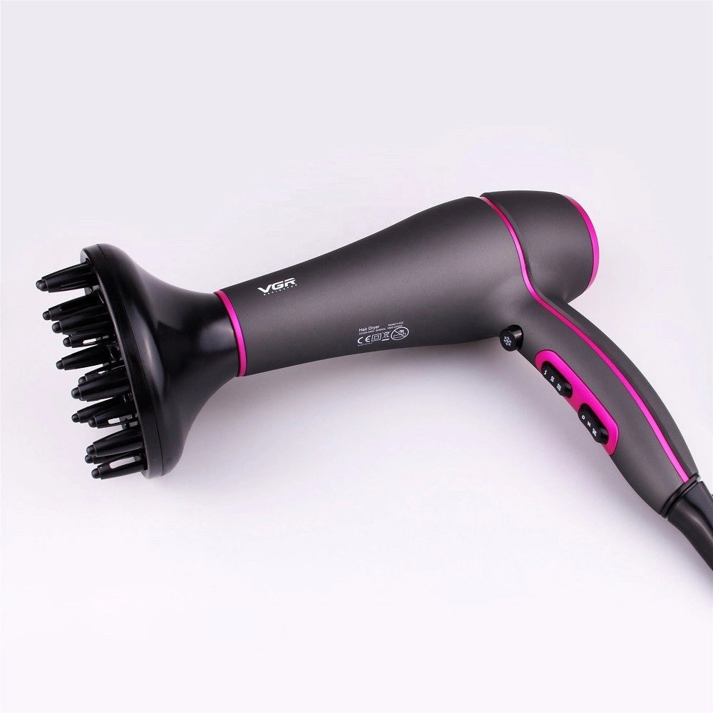 Trade Shop - Asciugacapelli Professionale A Motore Cc 2200 Watt Salone 2 Velocità Vgr V-402 -