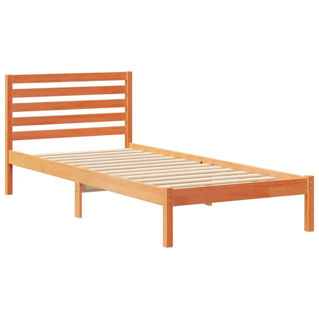 Struttura del letto Marrone cerato 80 x 210 cm Pino massello 872304
