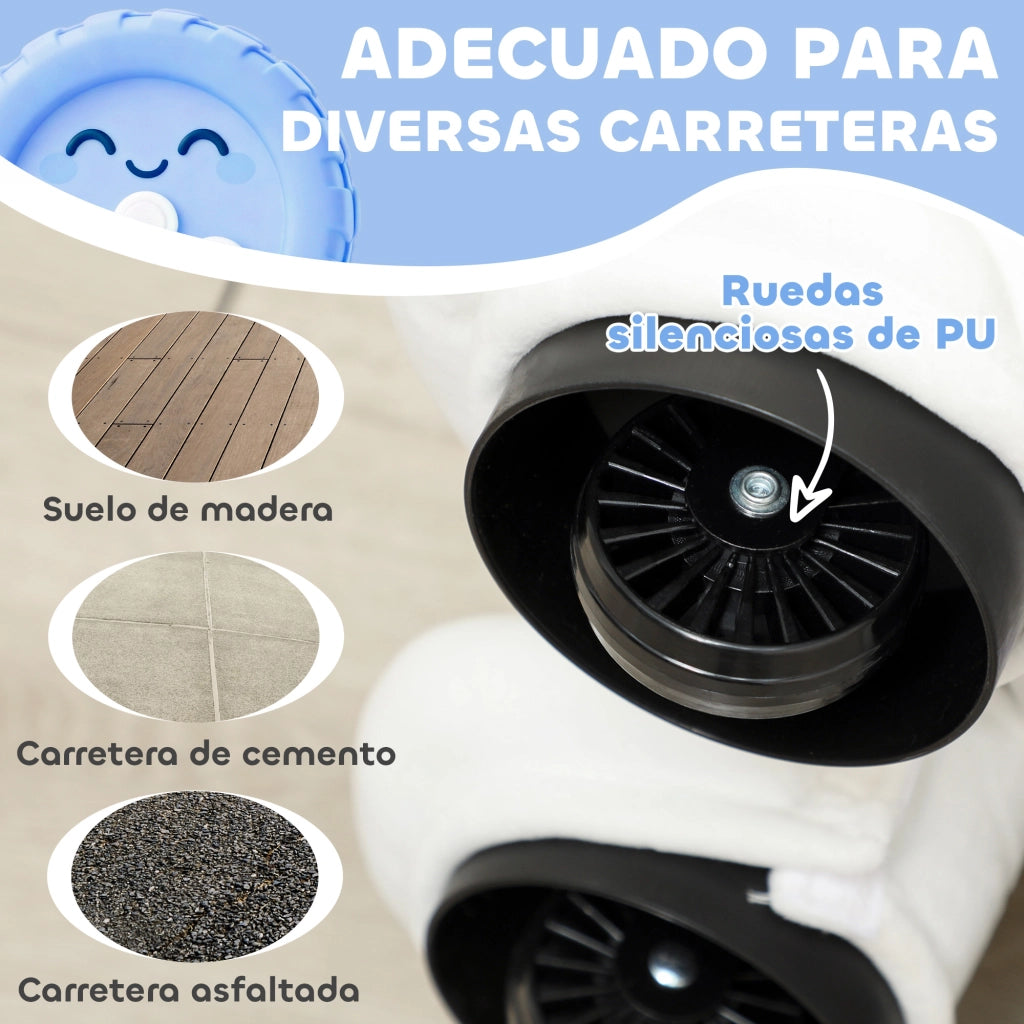 Cavallo a Dondolo Elettrico con Musica e Batteria 6V ¨C Zephmum ¨C Bianco