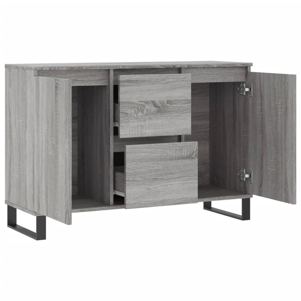 Buffet credenza cassettiera armadio mobile contenitore organizer cucina soggiorno salotto Sonoma 104 x 35 x 70 cm legno ingegnerizzato grigio 02_0036280