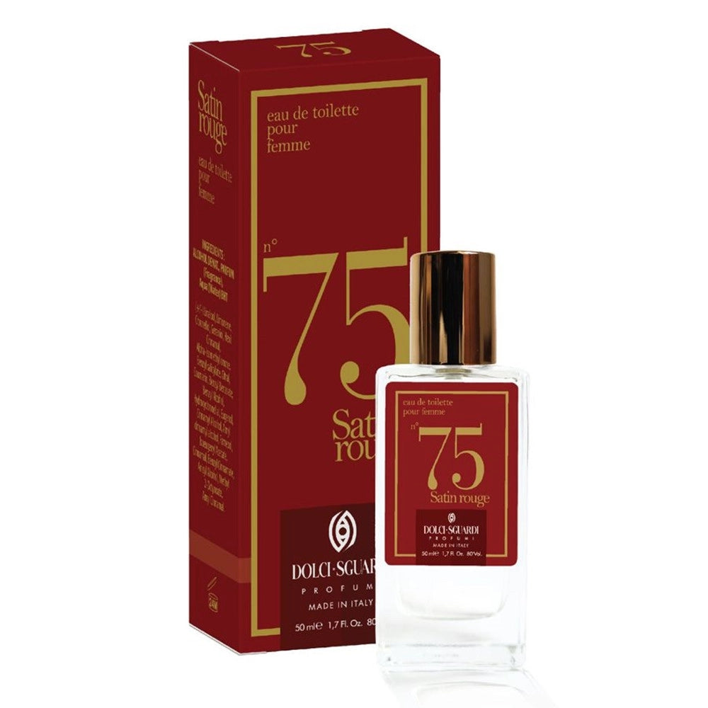 Trade Shop - Profumo Corpo Eau De Toilette Donna N°75 Satin Rouge 50ml Fragranza Unica Avvolgente 014870 -