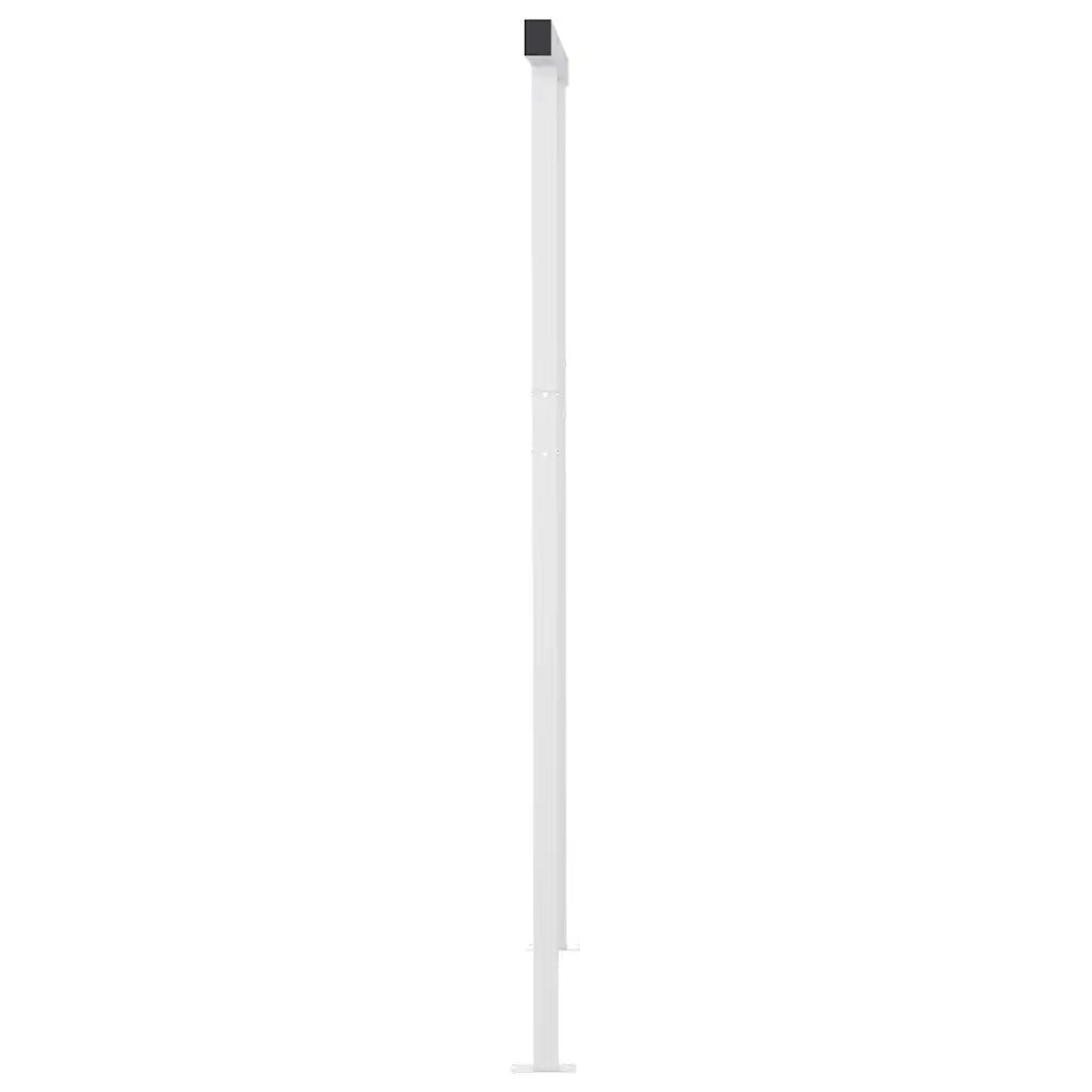 Tenda da Sole Retrattile Manuale e Pali 3x2,5 m Gialla e Bianca 3069898