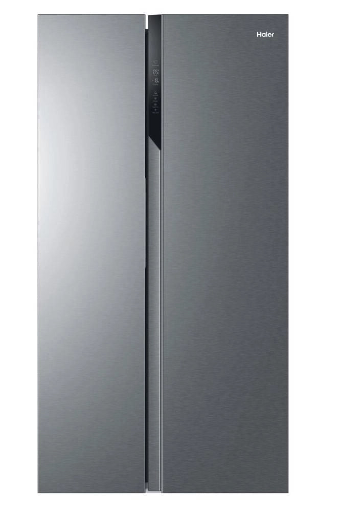 Haier HSR3918ENPG Serie 3 Frigorifero Side by Side 528 L 177 cm Classe E 38 dB No Frost Inverter Multi Air Flow colore Argento