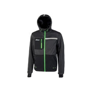 U-power FU275RL Galaxy Felpa da Lavoro Uomo Full-Zip Cappuccio 100% Poliestere 290 g-m² colore Asphalt Grey Green