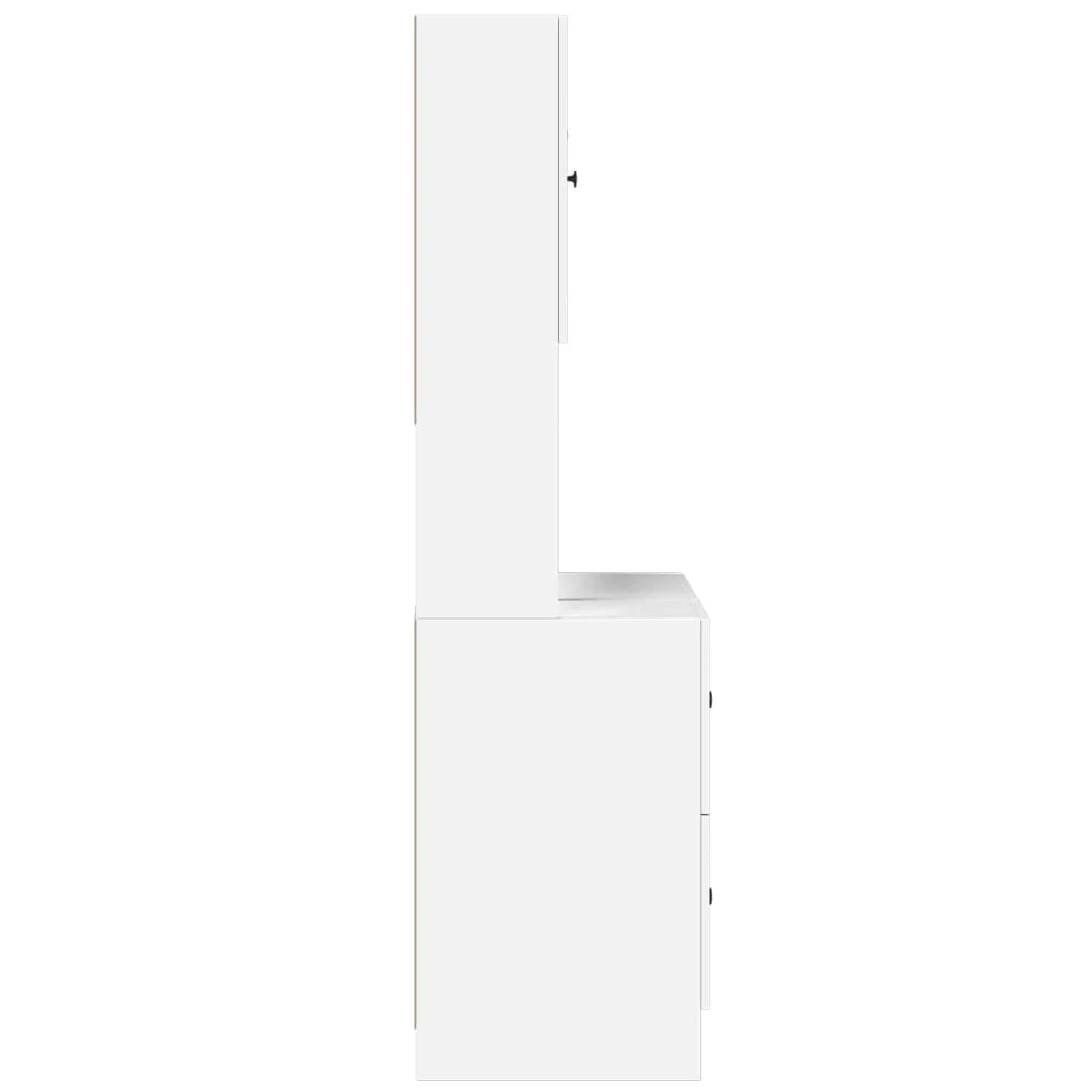 Mobile da cucina moderno con pratico vano contenitore 95 x 50 x 180 cm legno composito bianco 02_0055527