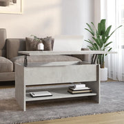 Tavolino da Salotto Grigio Cemento 80x50x40cm Legno Multistrato 809660