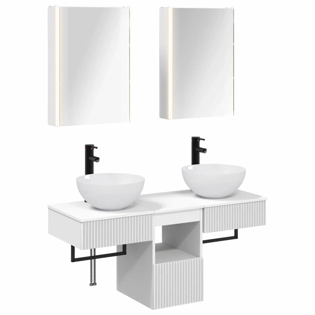Set di Armadi da Bagno 5 pcs Bianco 43 x 11,5 x 60,5 cm 3406287