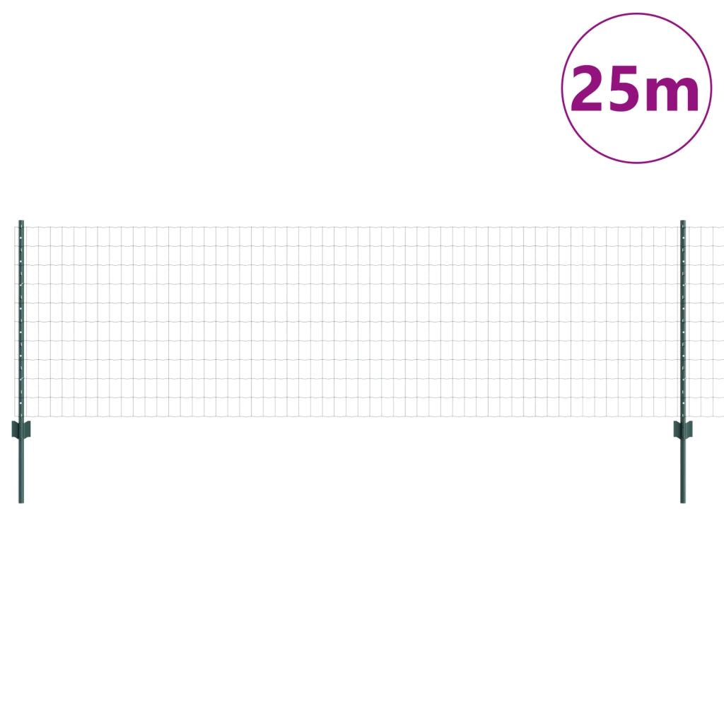 Recinto Euro con 11 Posto U Verde 0,8x25 m Acciaio