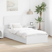 Letto con Contenitore Bianco 75 x 190 cm Legno multistrato 3412325