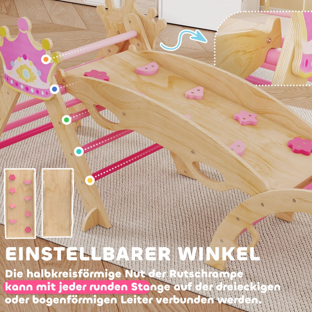 Casetta per bambini con scivolo e scala ¨C zephmum ¨C Legno, design principessa