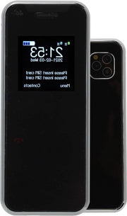 Telefono cellulare per bambini con doppia scheda e doppia stand-by - Telefono cellulare facile da usare - Smartphone portatile mini - 32 MB + 32 MB - Batteria 2600 mAh - Bluetooth - Nero
