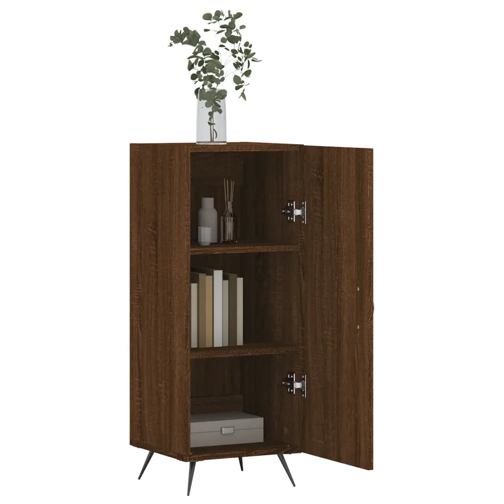 Credenza Rovere Marrone 34,5x34x90 cm in Legno Multistrato 828515