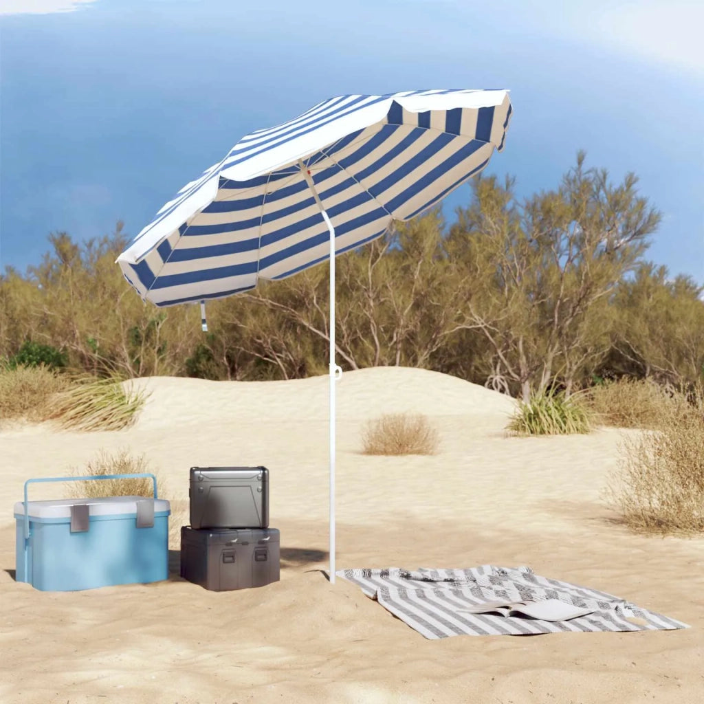 Ombrellone Blu e Bianco 161 x 161 x 193 cm Poliestere 4010656