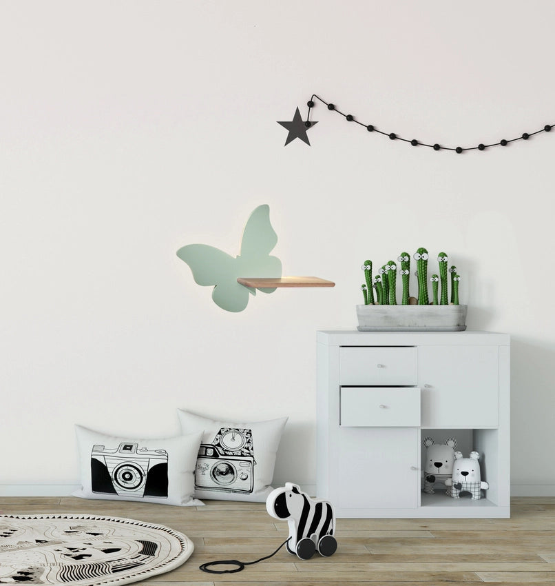 Applique Candellux Butterfly verde legno LED 4W 4000K