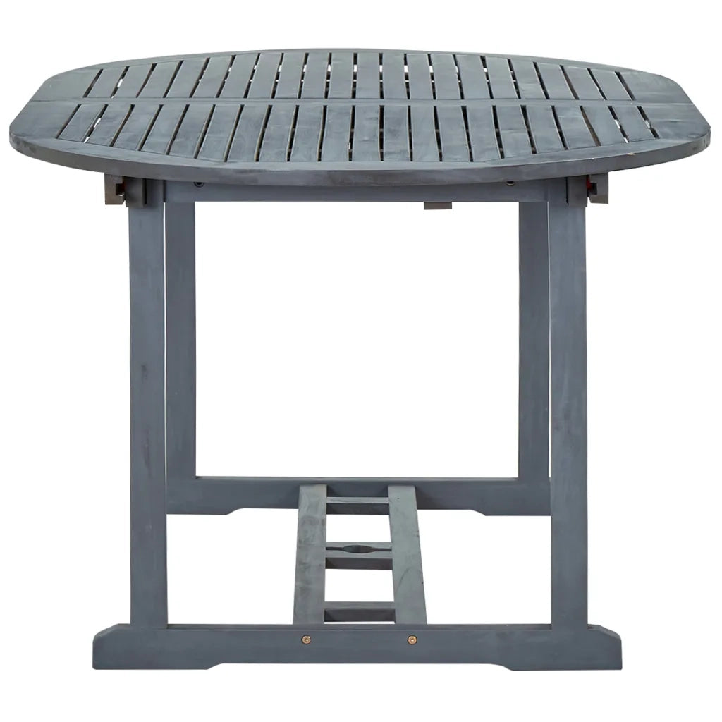 Set da Pranzo da Giardino 7 pz Legno Massello di Acacia Grigio 47278