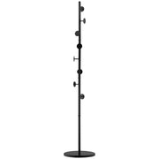 Appendiabiti da Terra 35x35x170 cm in Acciaio Base in Marmo Nero