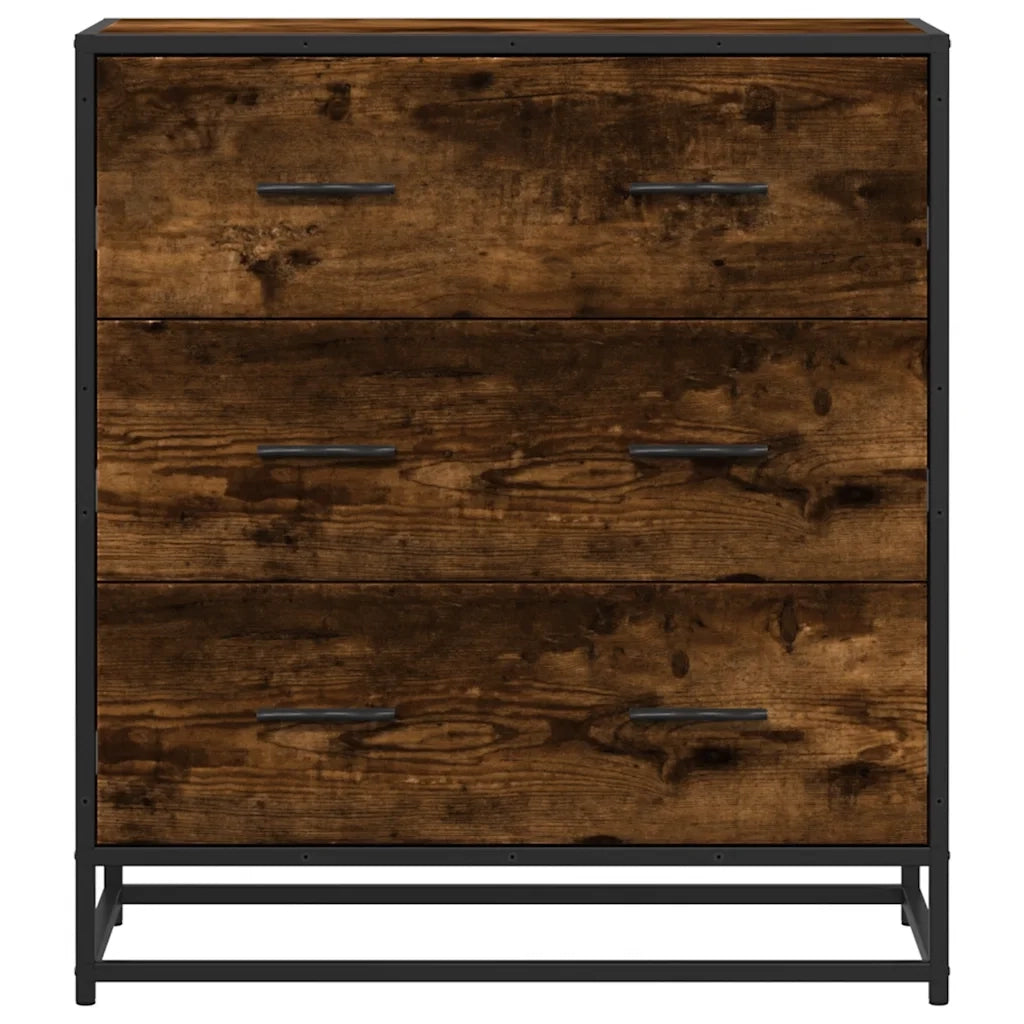 Credenza Rovere Fumo 68x35x76 cm in Truciolato