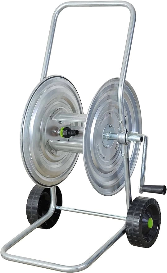 CARRELLO AVVOLGITUBO IN ACCIAIO ZINCATO 50 mt VERDEMAX