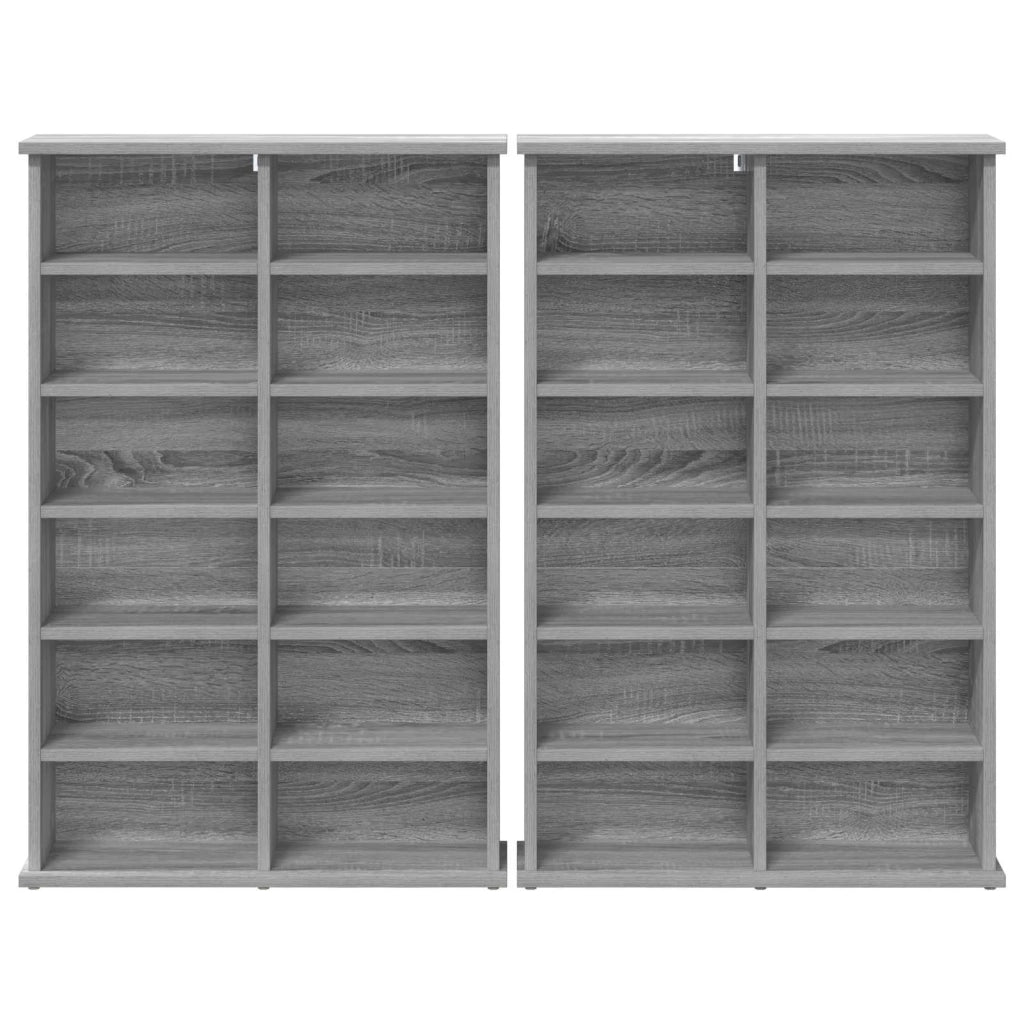 Mobile per CD 2 pz Sonoma grigio 60 x 17 x 92 cm 8012741