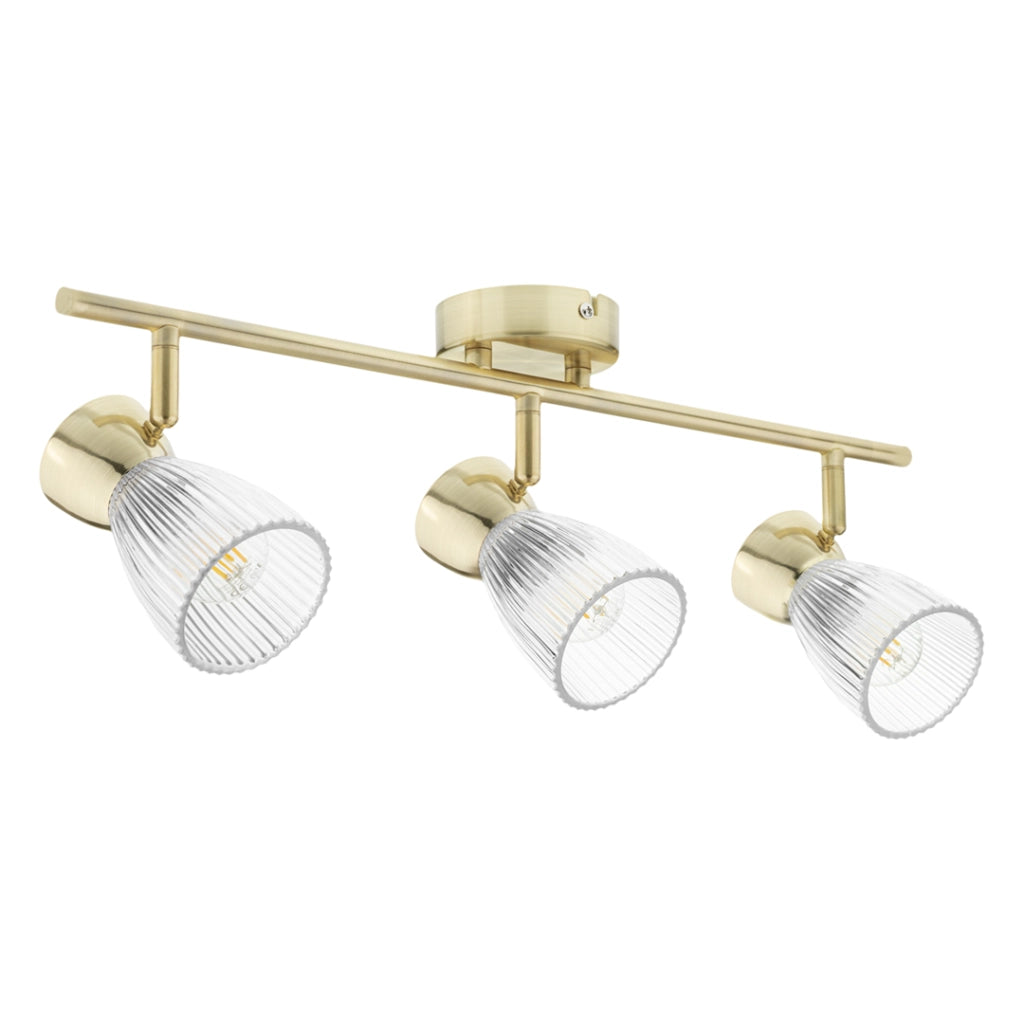 Plafoniera Milagro Best oro ottone 3 vetri 3xE14 40W