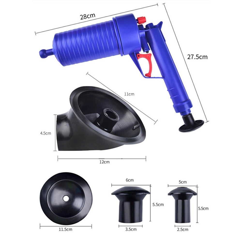 Trade Shop - Pompa Ad Aria Alta Pressione Sifone Stura Lavandino Lavello Tubo Di Scarico Wc -