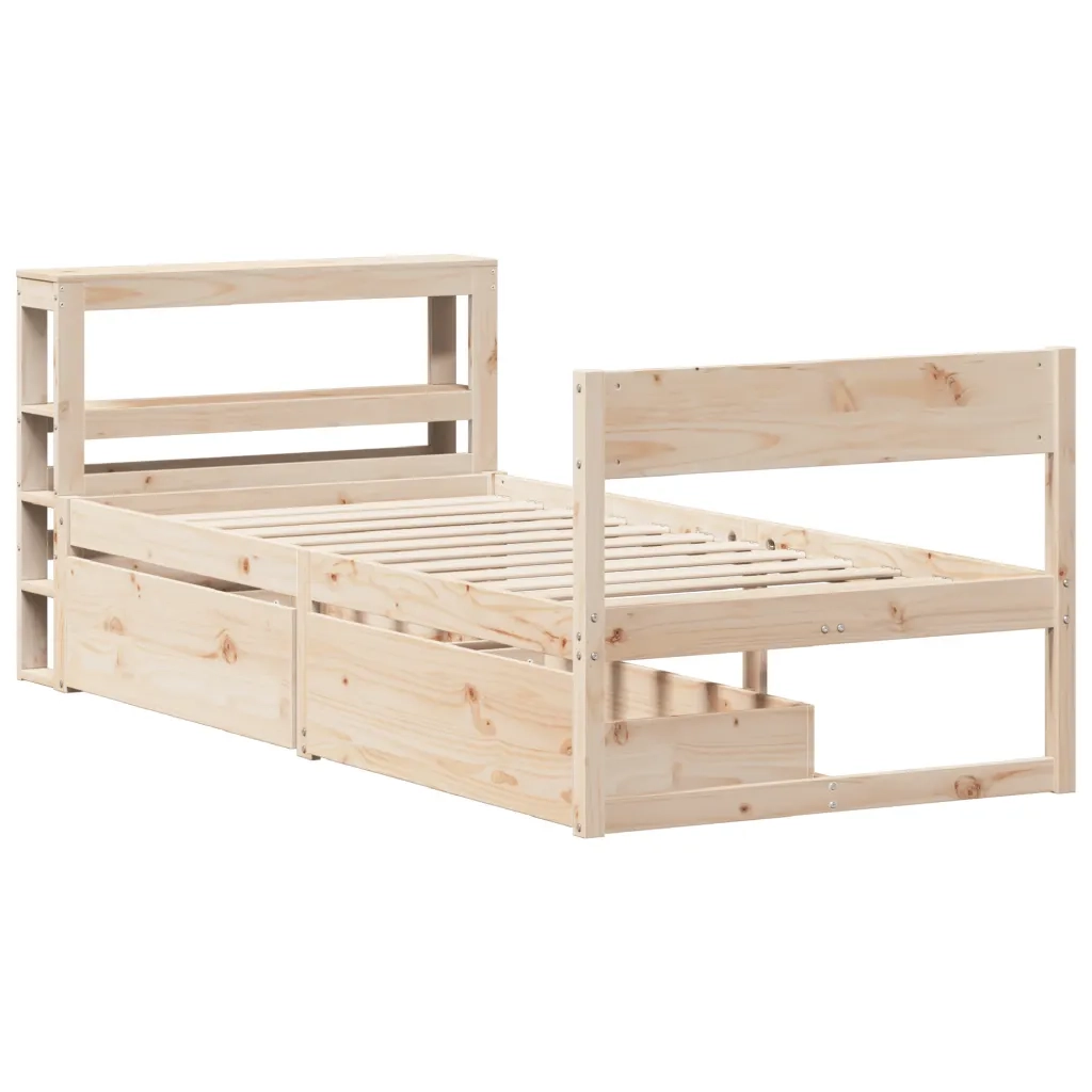 Letto senza Materasso 75x190 cm in Legno Massello Pino 3306405