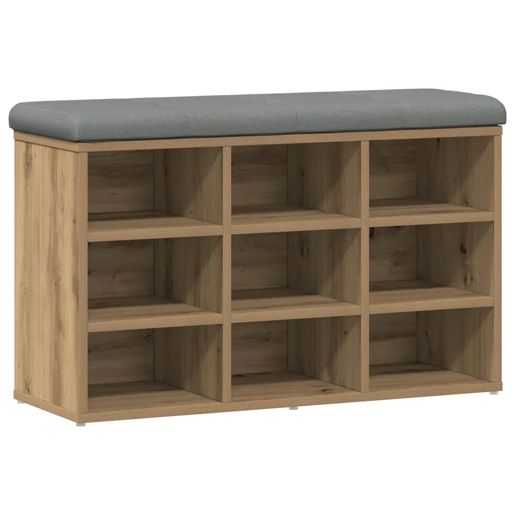 vidaXL Scarpiera Rovere Artigianale 82x32x50 cm in Legno Multistrato