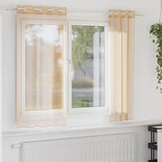 vidaXL Tende in Voile con Occhielli 2 pz Sabbia