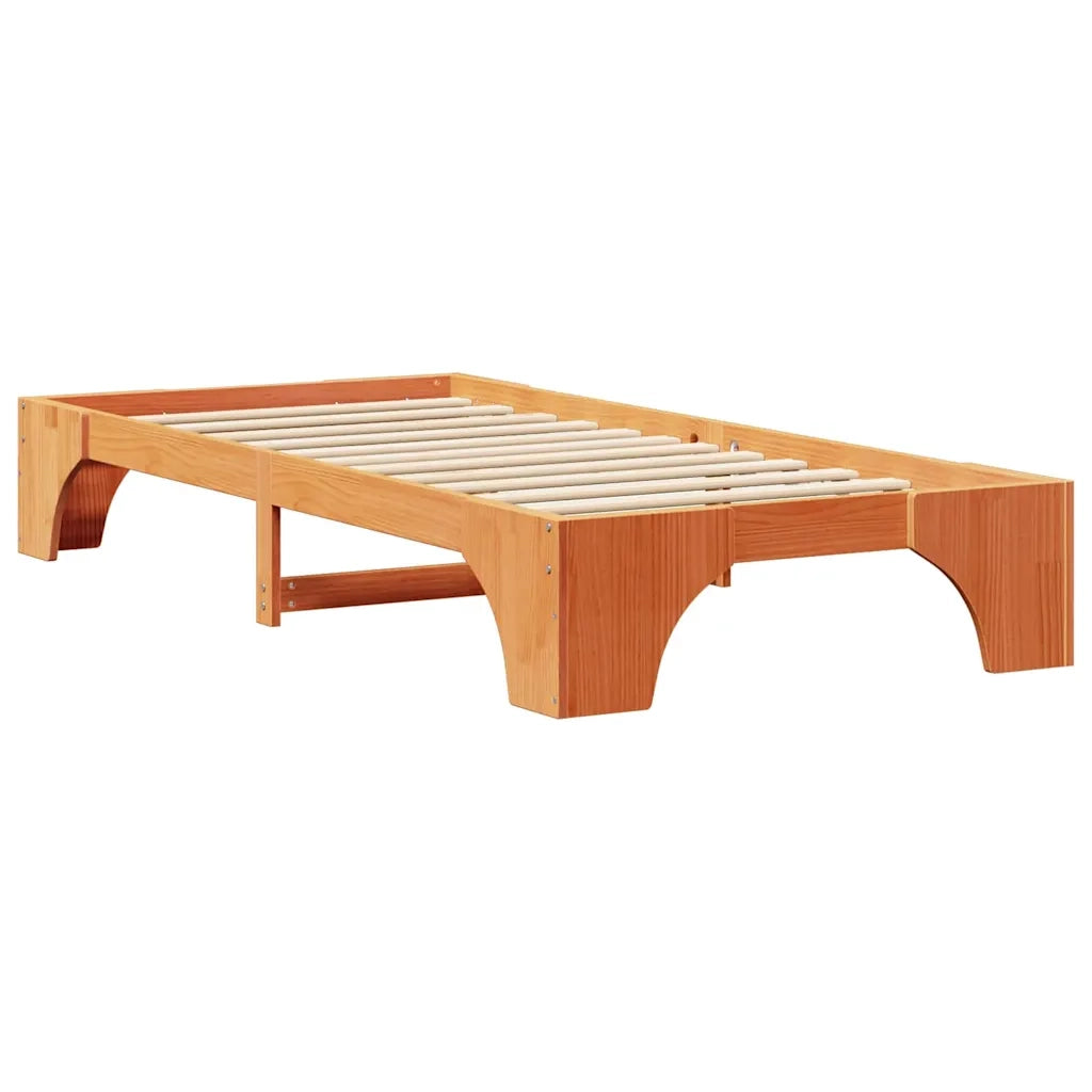 Struttura del letto Marrone cerato 90 x 200 cm Pino massello