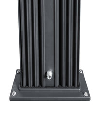 Doccia Solare Ibrida da Giardino 40L Miscelatore e Doccetta Lavapiedi Antracite/Inox