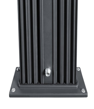 Doccia Solare Ibrida da Giardino 40L Miscelatore e Doccetta Lavapiedi Antracite/Inox