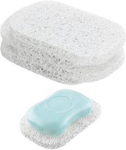 Set di 4 contenitori di detergente auto-scavante in PVC BPA-free - 7,4 cm x 11,4 cm - per bagno e doccia - antiscivolo e resistente